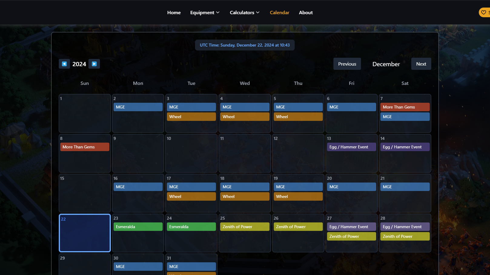 RoK Events Calendar | RokHub